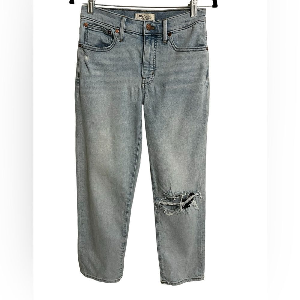 MADEWELL Mid Rise Classic Straight Leg Distressed Jean Size 26